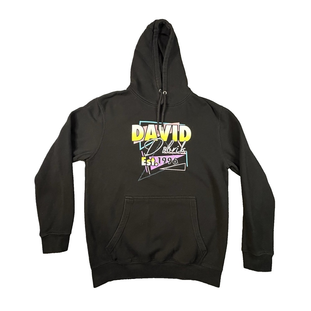 David‎ Dobrik Men's L Black Graphic Est 1996 Youtuber Pullover Merch Hoodie